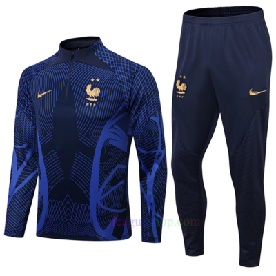フランス代表ハーフジップトレーニングスーツキット2022/23ロイヤルブループリント スポーツウェア J League Shop 2