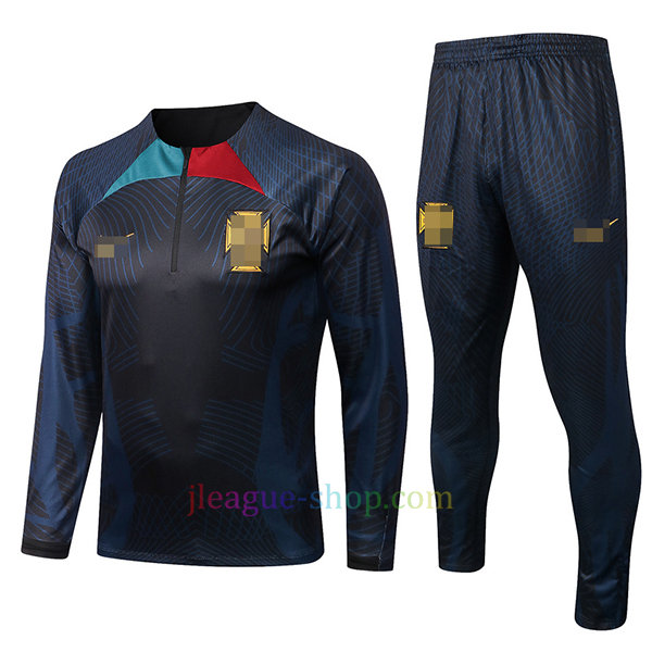 ポルトガル代表ハーフジップトレーニングスーツキット2023ブラックインクジェット スポーツウェア J League Shop 5