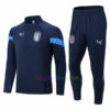 イタリア代表ハーフジップトレーニングスーツキット2022ロイヤルブルー