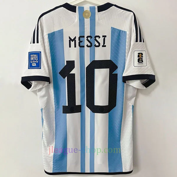 メッシ直筆サイン入りアルゼンチン代表2022ホームユニフォーム