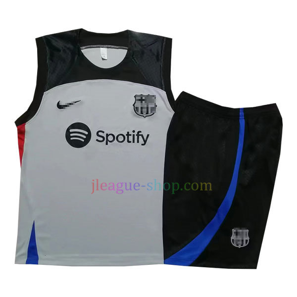 FCバルセロナノースリーブトレーニングスーツキット2023/24グレー J League Shop